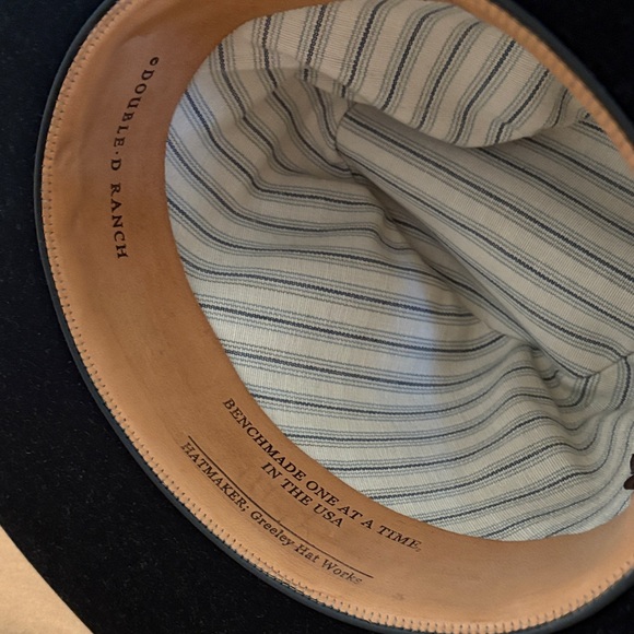 Double D Ranch Badlands rancher hat turquoise silver concho black - Picture 9 of 10